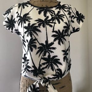Beautiful palm trees tropical blouse